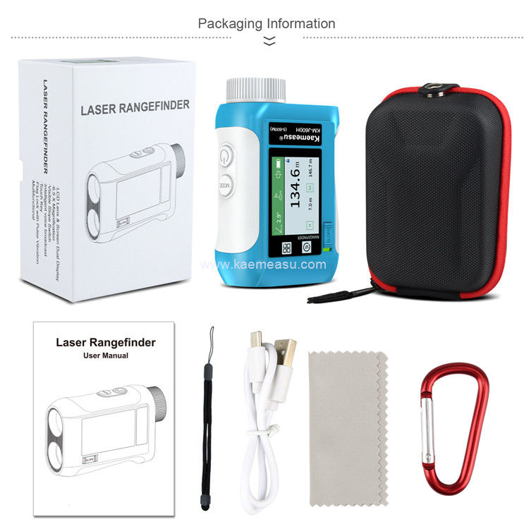 Kaemeasu Laser Rangefinder ricaricabile Voce Golf Rangefinder Telescopio a display LCD Con schermo laterale J1200