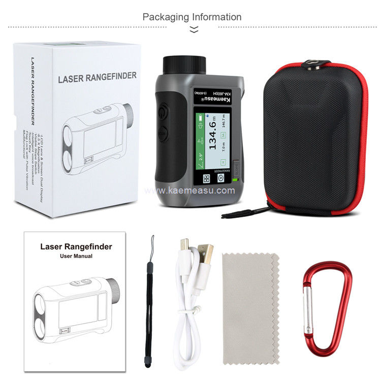 Kaemeasu Laser Rangefinder ricaricabile Voce Golf Rangefinder Telescopio a display LCD Con schermo laterale J1200