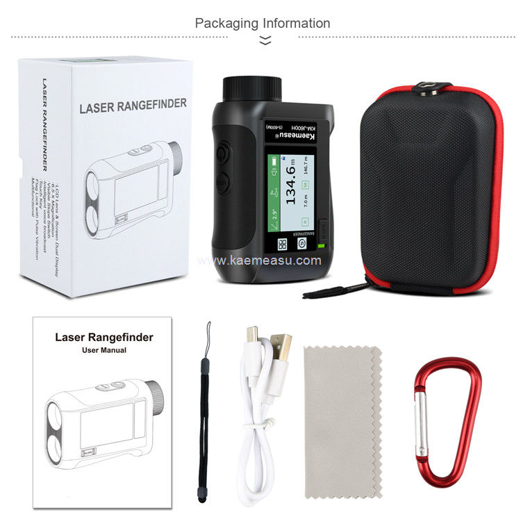 Kaemeasu Laser Rangefinder ricaricabile Voce Golf Rangefinder Telescopio a display LCD Con schermo laterale J1200