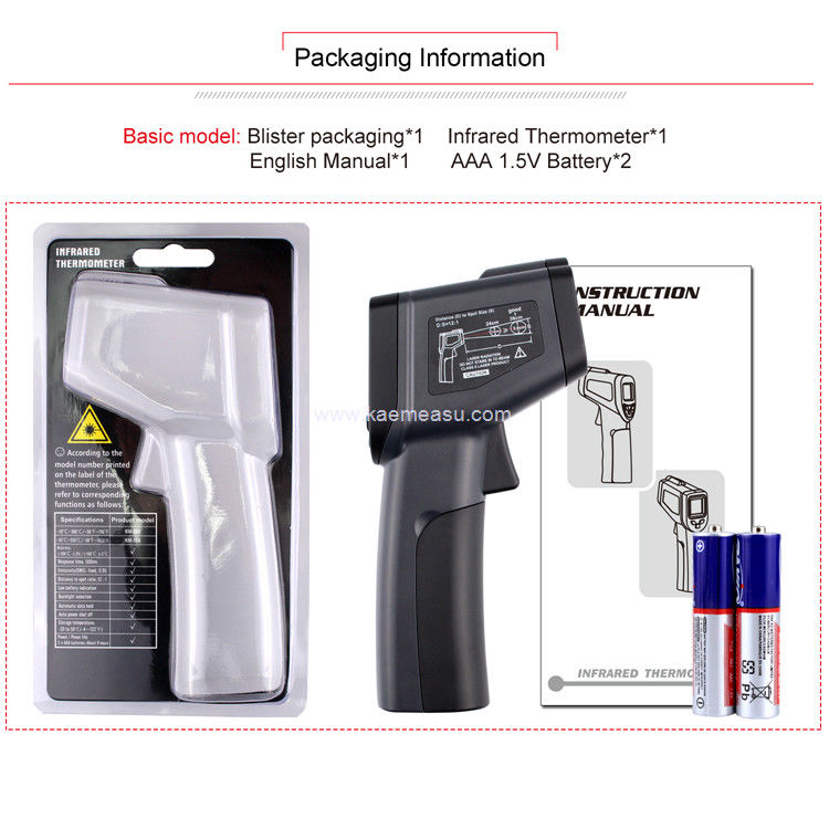 Kaemeasu 550°C Pistola termotermica ad alta precisione a infrarossi per olio / ghiaccio / piatto di fusione / barbecue