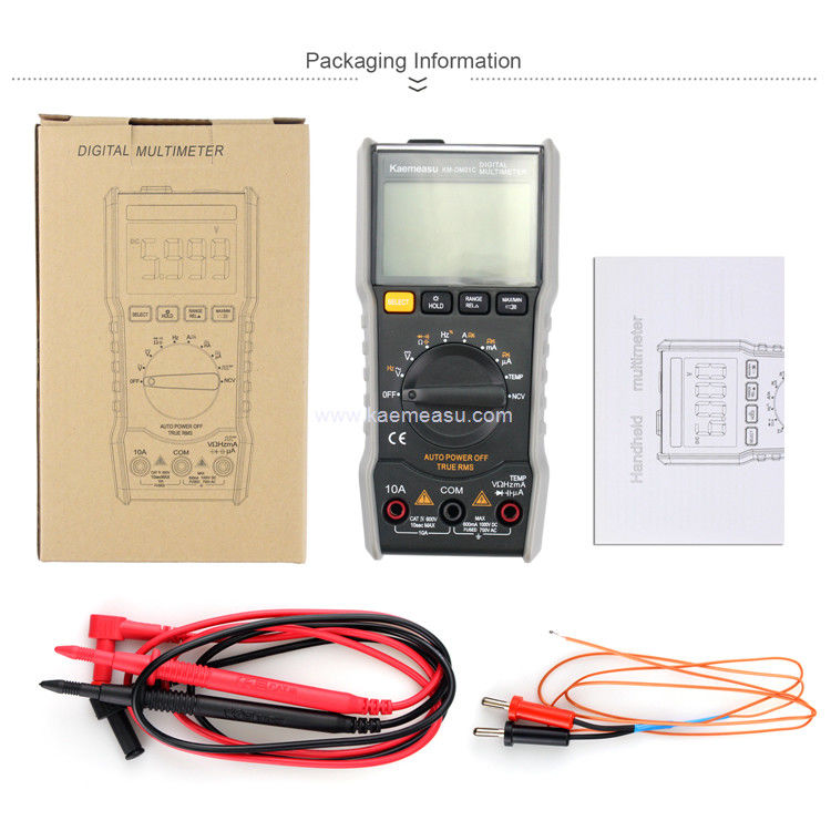 Kaemeasu 01C Display LCD Avometro Multimetro Digitale AC DC Voltage True RMS Testing