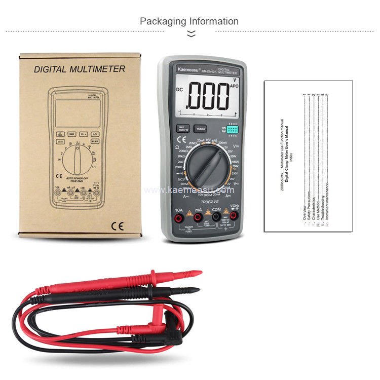 Kaemeasu 02A Voltmetro industriale portatile digitale Aneng Multitester NCV T RMS Misuratore di prova elettrico