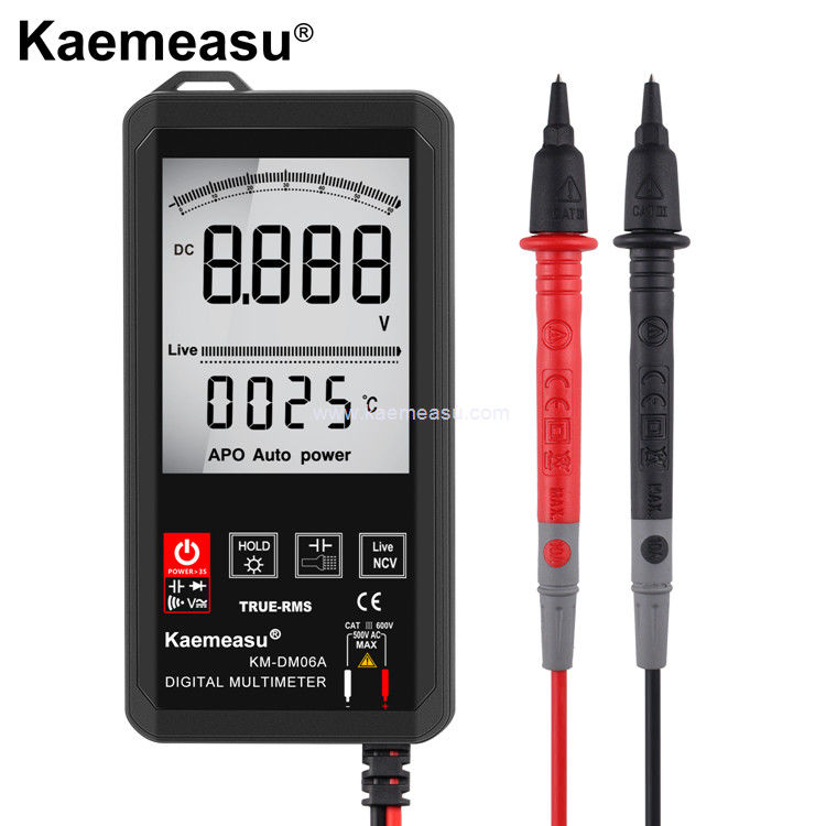 Kaemeasu 06A DC AC Voltage Meter Mini Pocket Multimetro 2 Pcs Batteria AAA