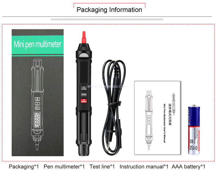 Kaemeasu 6000 conta Display Pen Digital Multimeter con rilevatore di tensione
