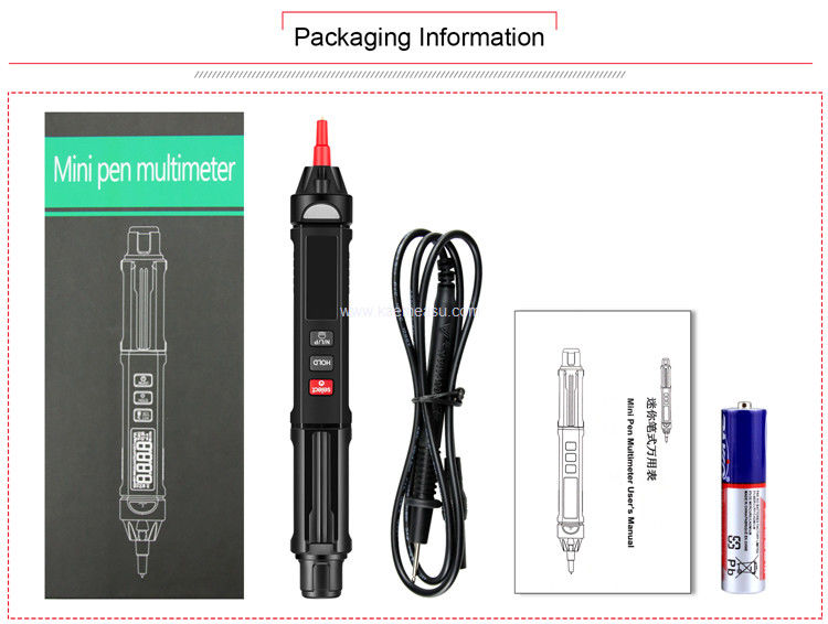 Kaemeasu 07A Display LCD Multimetro Pen Tipo Testa di tensione Anti-bruciatura