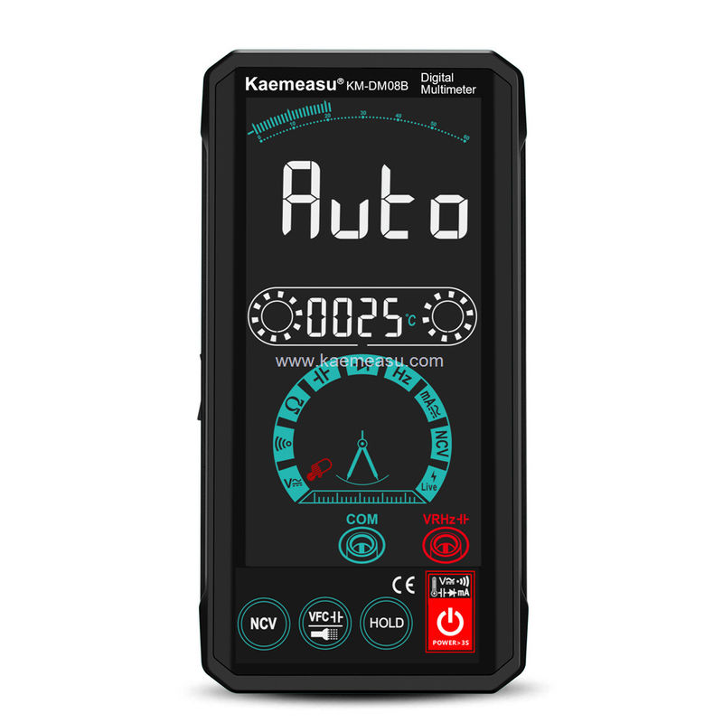 Kaemeasu 08B Display a colori Multimetro Tester elettricista Voltmetro NCV Ture RMS Tester di tensione 150g