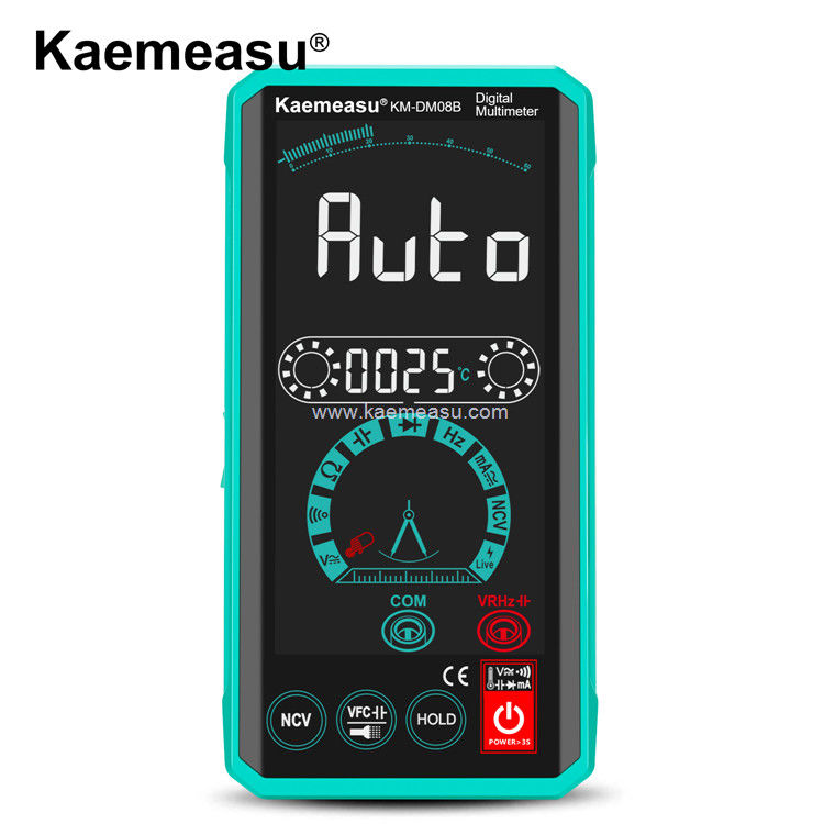 Kaemeasu 08D Controllo vocale Multimetro Tester Elettricista Voltmetro NCV Ture RMS Tester di tensione