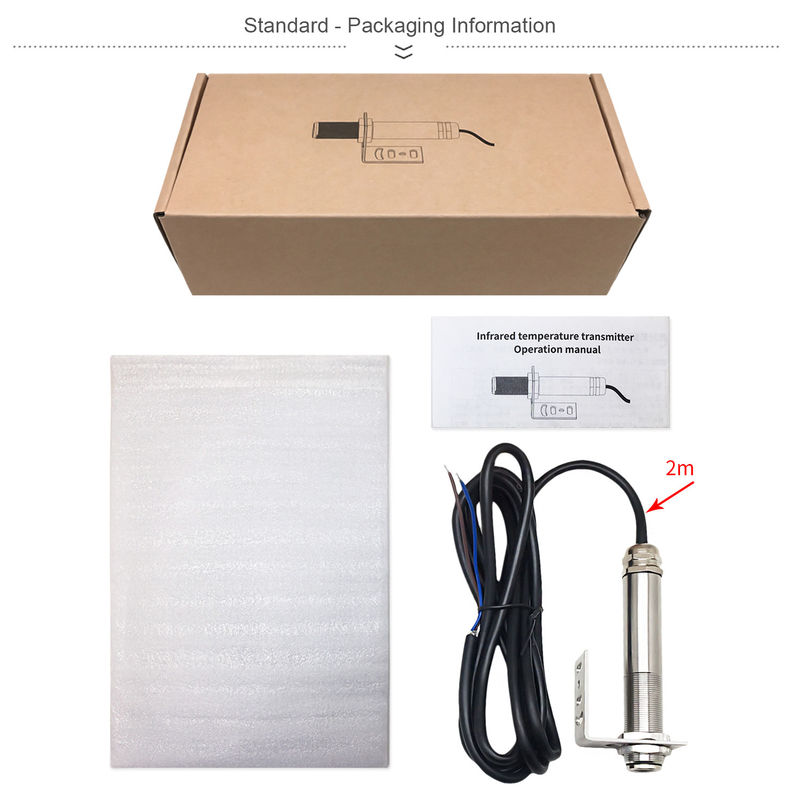 Kaemeasu Sensore di temperatura infrarosso laser senza contatto DC 9~24V Trasmettitore 304 inossidabile per l'industria -20~200°C