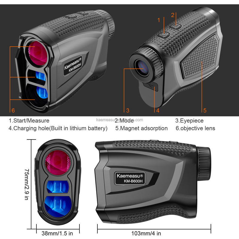 Telemetro laser venduto a caldo con polo di bandiera a blocco vibrazione telemetro da caccia per golf telemetro laser portatile