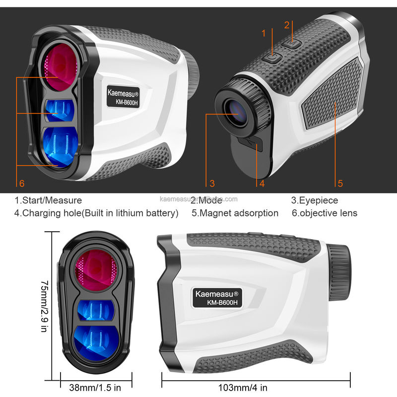 Kaemeasu Handheld Ricaricabile OEM Hunting Golf Laser Rangefinder Con Magnetic Adsorption 450M/600M/800M/1000M