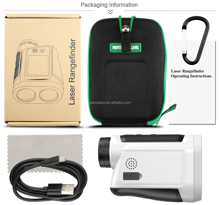 OEM 6x Rangefinder Laser Mounted Range Finder Golf Laser Range Finder Batteria al litio Tipo tocco ricaricabile Color Screen IP54