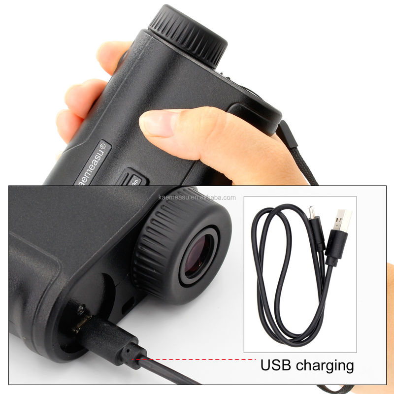 Telescopio Laser Rangefinder Portatile USB di ricarica Laser Distanza Metro monoculare Golf di caccia Rangefinder 600M/656Yd