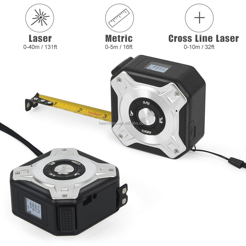 Nastro di carica USB multifunzione Misuratore di distanza Regola elettronica Instrumento di misurazione a infrarossi OEM Laser Distance Meter