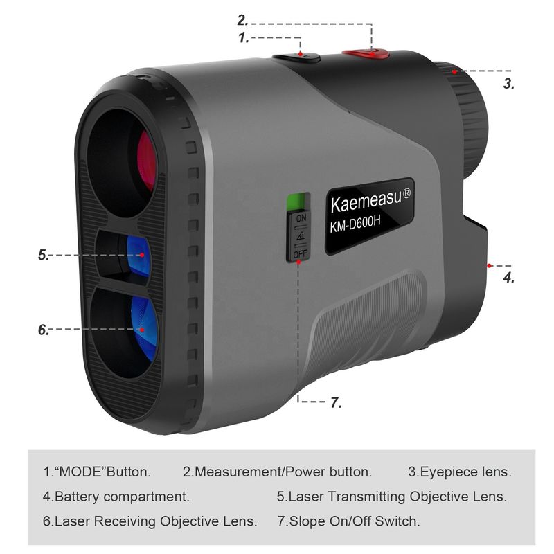 OEM ODM Range Finder 600/800/1000m Golf Distance Meter Modi multipli Laser Rangefinder Telescopio con interruttore di pendenza