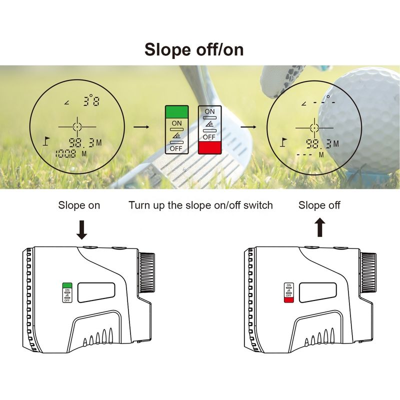 Oem Caccia Range Finder Slope Scope Laser Distance Meter Telescopio Modi multipli Laser rangefinder per la caccia