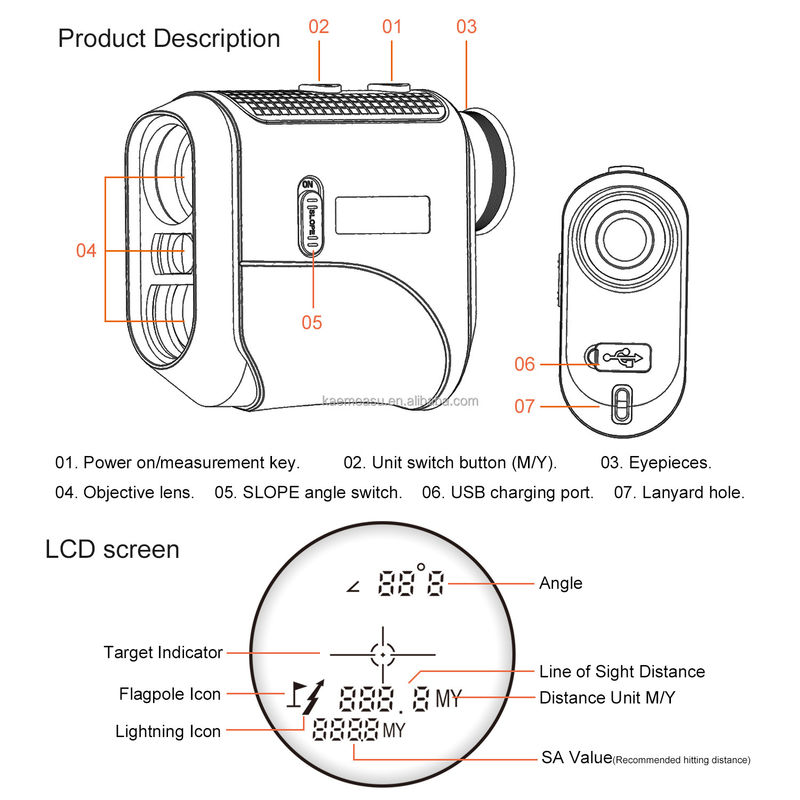Nuovo arrivo Laser Distance Meter Caccia rangefinder Shooting Outdoor Sport Telescopio Golf laser rangefinder
