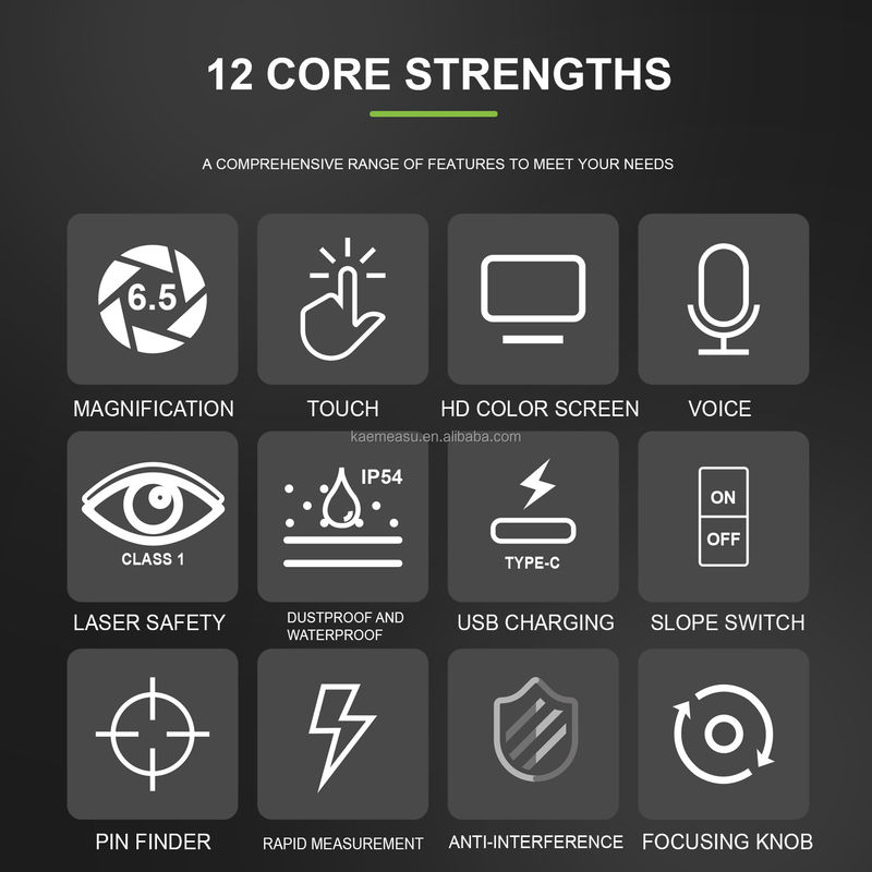 OEM/ODM Golf Mode Sport Telescopio Touch Screen Voce Intelligente Golf Laser Rangefinder Telescopio