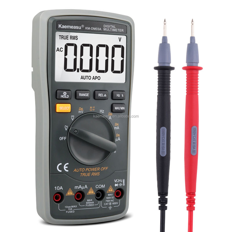 Multitester antincendio ad alta precisione 6000 Conti Autotest di gamma Diodo Ture RMS Tester di resistenza alla tensione Multimetri elettrici