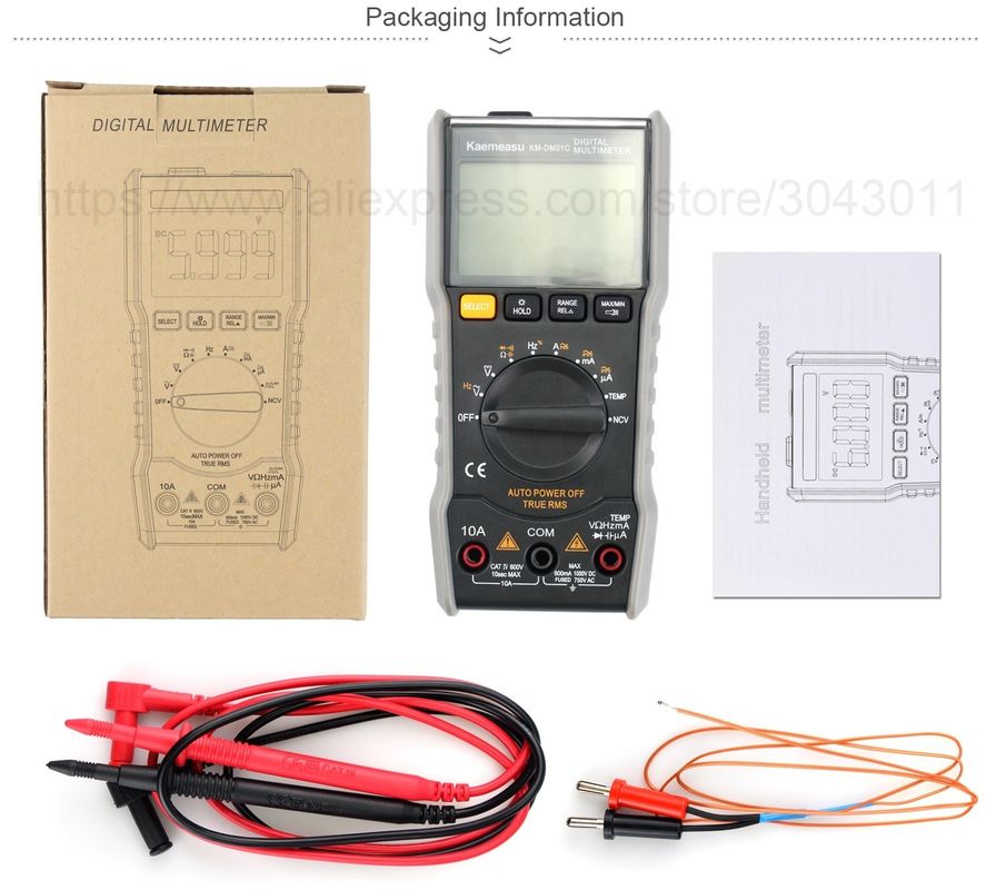 OEM ODM Multi tester digitale T-rms multimetro elettronico Ncv Ohm Hz Tester avometer Mini multimetro portatile in vendita