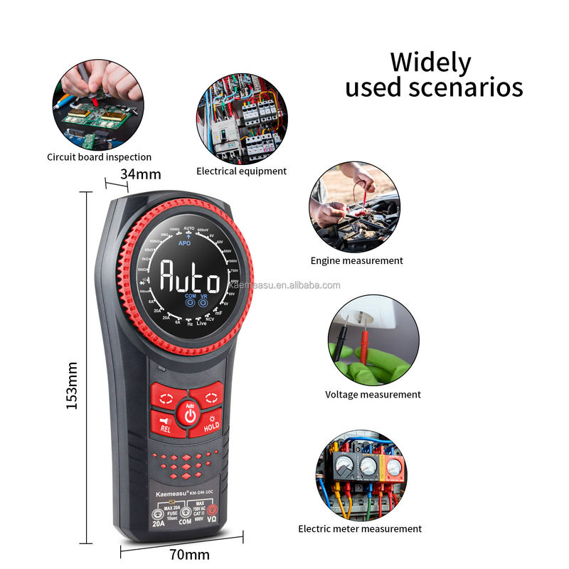 Auto Range Voltage Meters NCV TRMS Diode Test Current Resistance Tester Clamp Meters Multimetro Multimetri digitali intelligenti