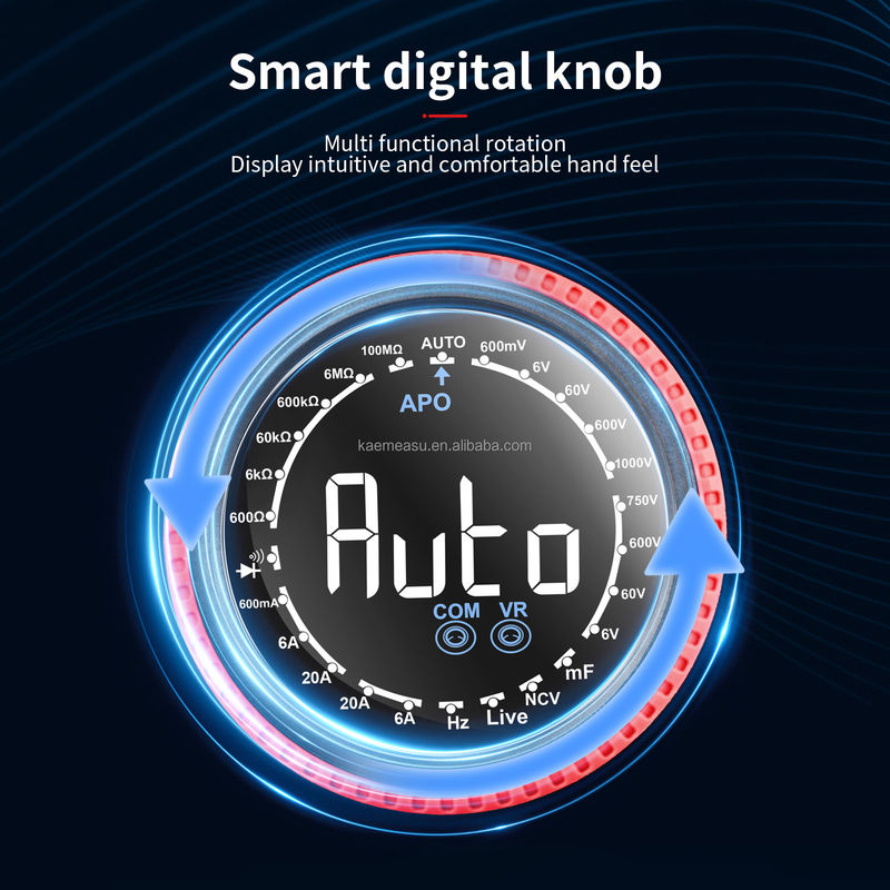 Auto Range Multimetro NCV Voltage Current Smart Digital Multimeter Tester Continuity Rotary Knob Multimetro digitale professionale