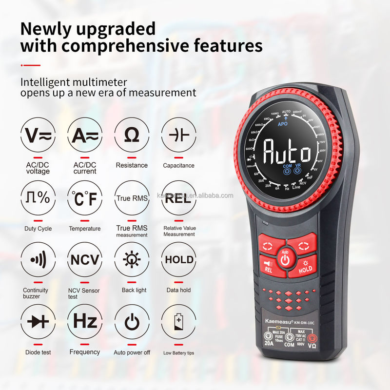 Auto Range Multimetro NCV Voltage Current Smart Digital Multimeter Tester Continuity Rotary Knob Multimetro digitale professionale