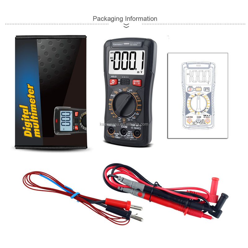 3999 Conti TRMS Multimetro LCD Multimetro NCV professionale Multimetro a panca elettrico Multimetro digitale intelligente Multimetro automobilistico
