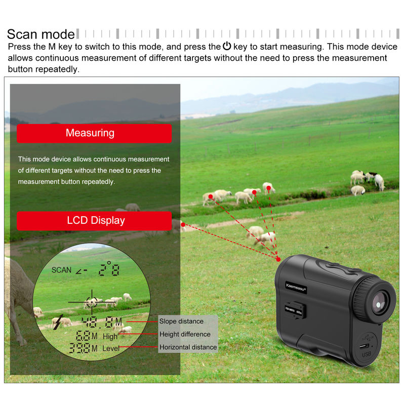 OEM Digital Laser Rangefinder Mini Golf Magnetico a Lunga Distanza Laser Meter Telescopio di Caccia Rangefinder