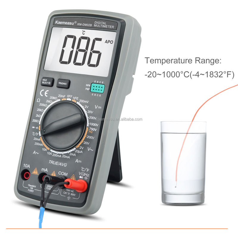 Elettricista Multitester di gamma automatica 6000 Conti Multimetro analogo T-RMS Diodo di prova Continuità Buzzer Multimetri digitali