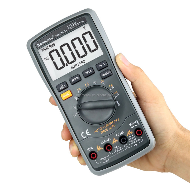 Elettricista Multitester di gamma automatica 6000 Conti Multimetro analogo T-RMS Diodo di prova Continuità Buzzer Multimetri digitali
