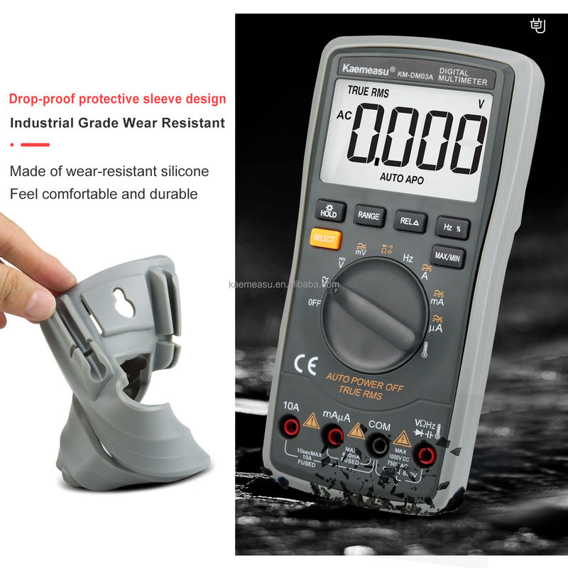 Elettricista Multitester di gamma automatica 6000 Conti Multimetro analogo T-RMS Diodo di prova Continuità Buzzer Multimetri digitali