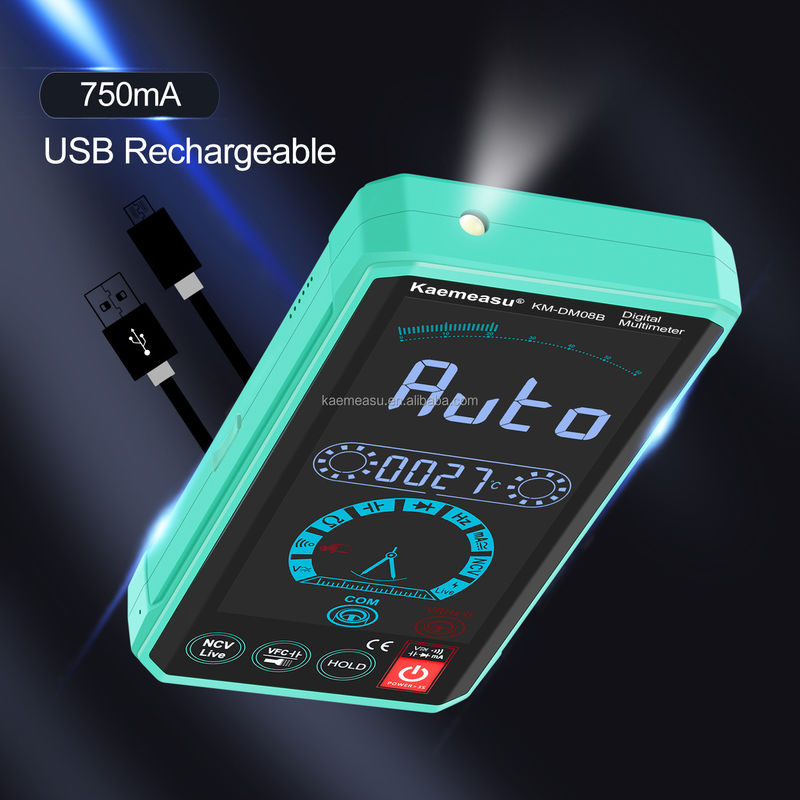 Multimetri intelligenti di interazione tra uomo e macchina LCD display a colori Tester di tensione ricaricabile Multimetro digitale intelligente