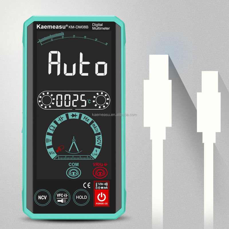 Multimetri intelligenti di interazione tra uomo e macchina LCD display a colori Tester di tensione ricaricabile Multimetro digitale intelligente