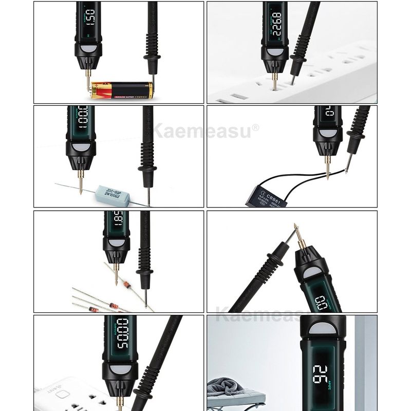Modello popolare Mini Pen Multimetro Digitale con Tester Multimetro di rilevamento di tensione non a contatto Live/NCV/Sequenza