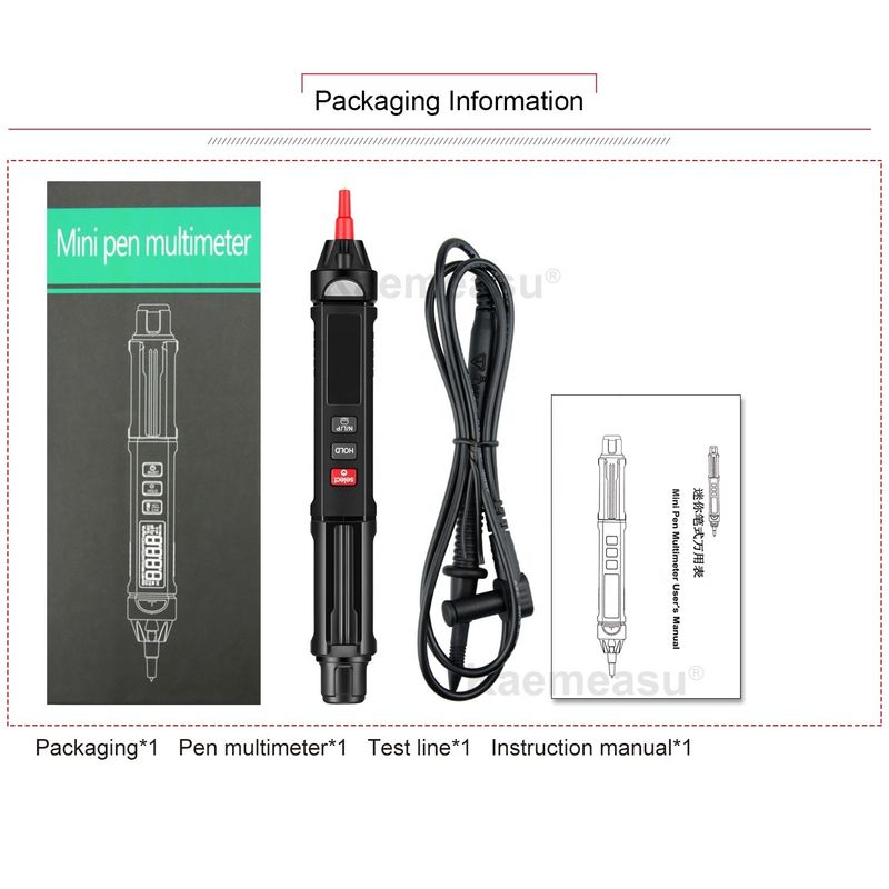 Oem Factory Direct Pen Digital Multimeter True Rms Digital Meter Non Contact Voltage Detection Multimeter Tester