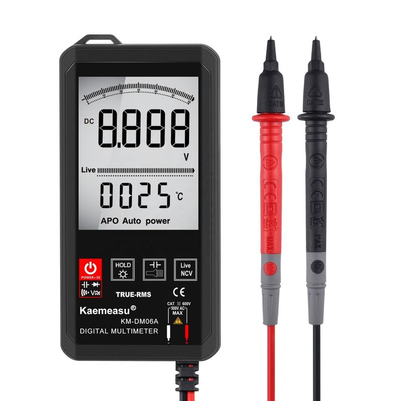 Grande schermo Auto Range Touch Digital Multimeter True RMS Digital Multimeter AC DC Voltage Mini Pocket Multimeter