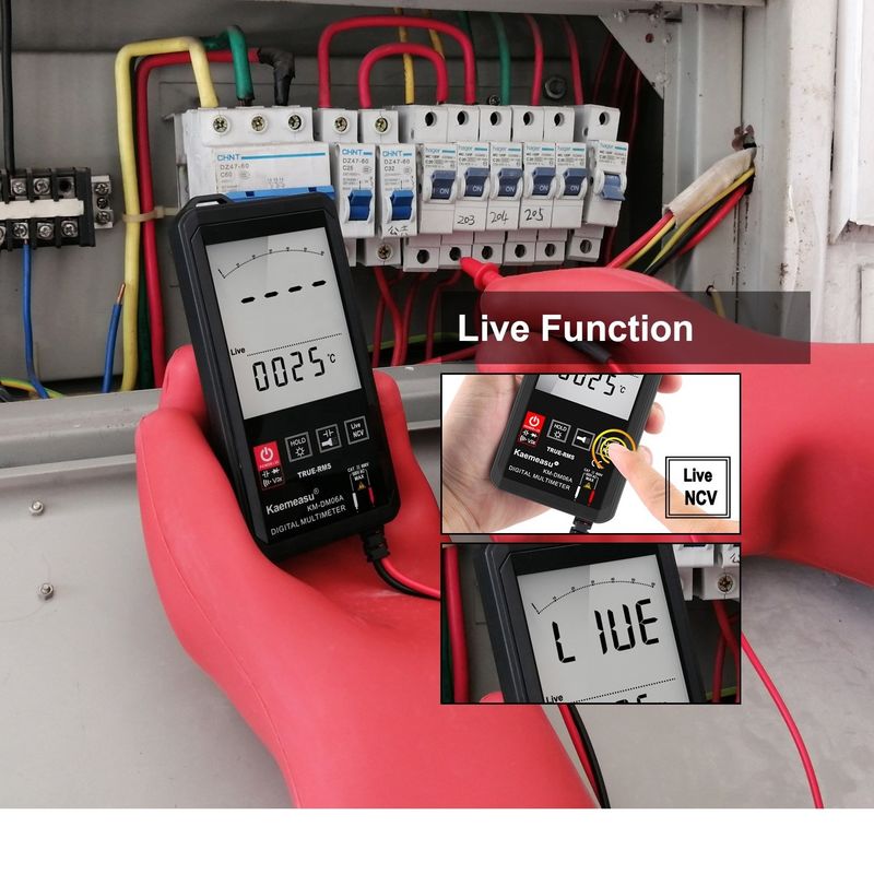 Grande schermo Auto Range Touch Digital Multimeter True RMS Digital Multimeter AC DC Voltage Mini Pocket Multimeter