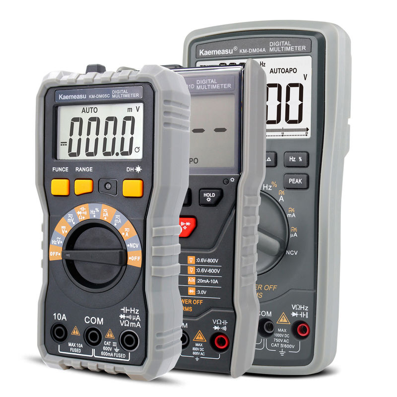 Alta precisione anti-incendio 1000V Multimetri digitali schermo LCD Voltmetro Funzione RMS vero Multimetro con sonda di temperatura
