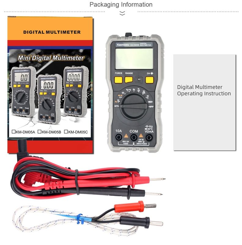 Auto Range Display LCD Multi Tester elettrico T-rms NCV Car Measure Bench Multimetri digitali con sonda
