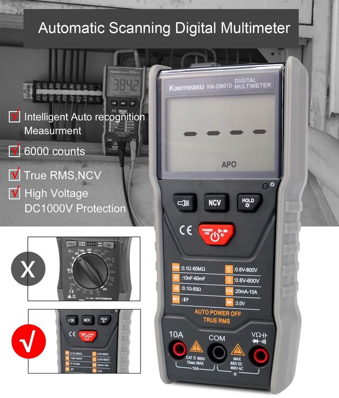 Mini attrezzature di laboratorio per multitester portatili resistore tester batterie tester strumento elettrico multimetri digitali