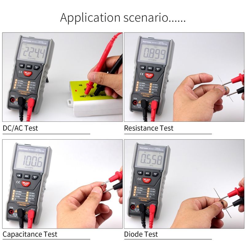 Auto Range Smart Measurement elettricista 6000 conteggi banco Multimetri digitali con funzione Ncv T-rms