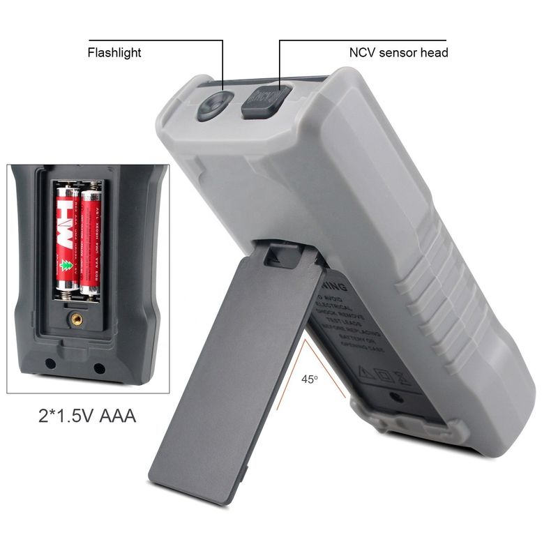 Multimetro elettrico antincendio True-rms Ncv Ohm Hz Tester Multimetri digitali intelligenti con sonda di temperatura