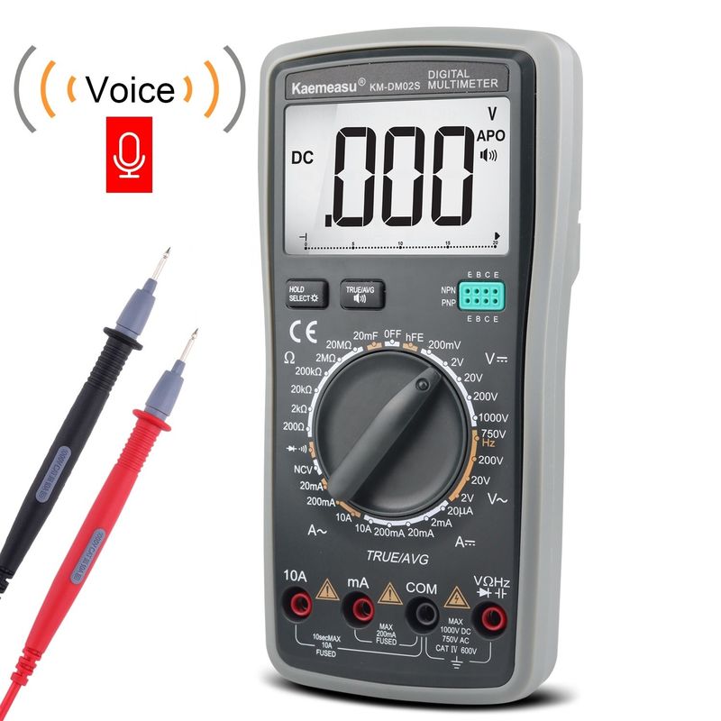OEM ODM Multimetro elettronico DC AC NCV professionale True RMS Tester Auto range Multimetri di segnalazione vocale intelligenti