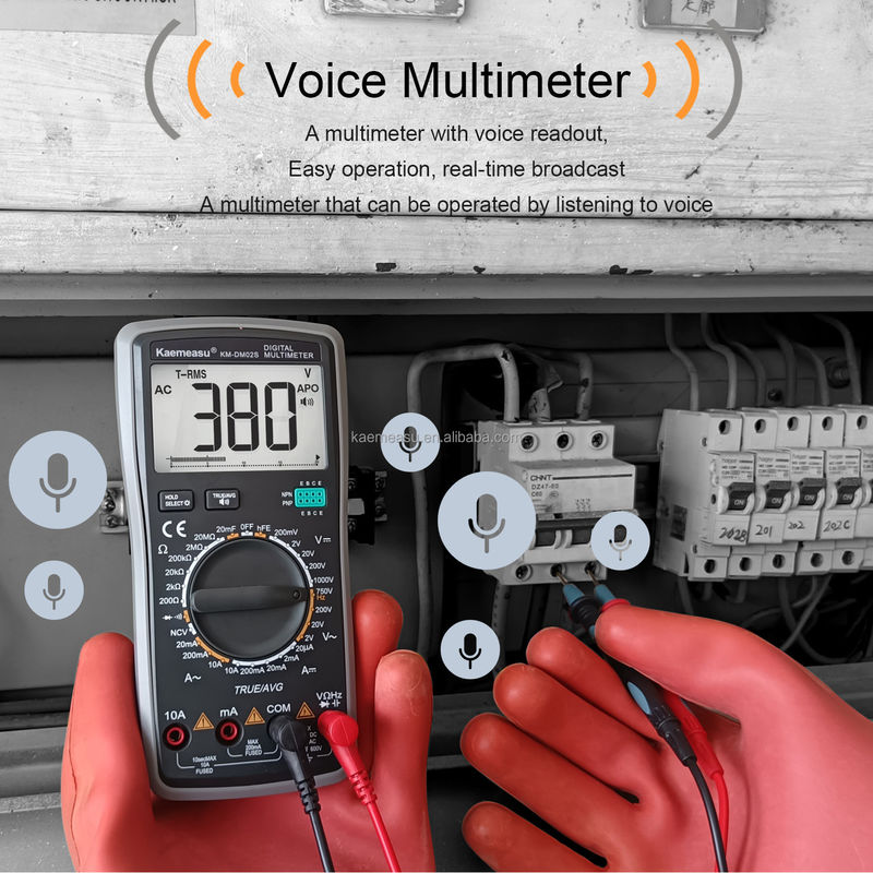 OEM ODM Multimetro elettronico DC AC NCV professionale True RMS Tester Auto range Multimetri di segnalazione vocale intelligenti