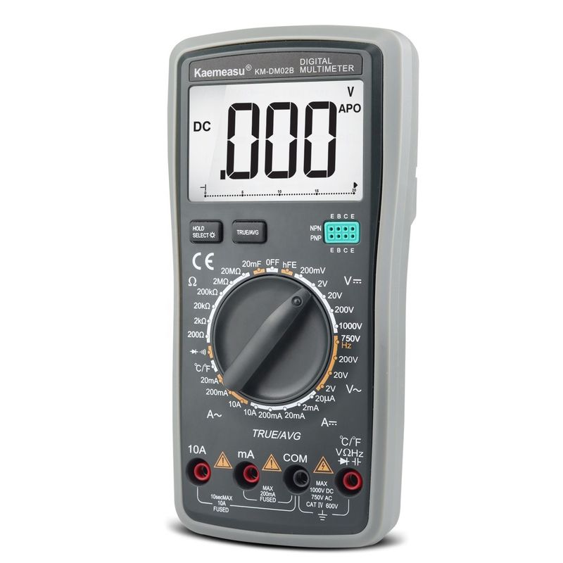 Multimetro digitale DC AC True RMS 1000V Multitester elettronico anti-bruciatore Multimetro automatico con sonda di temperatura