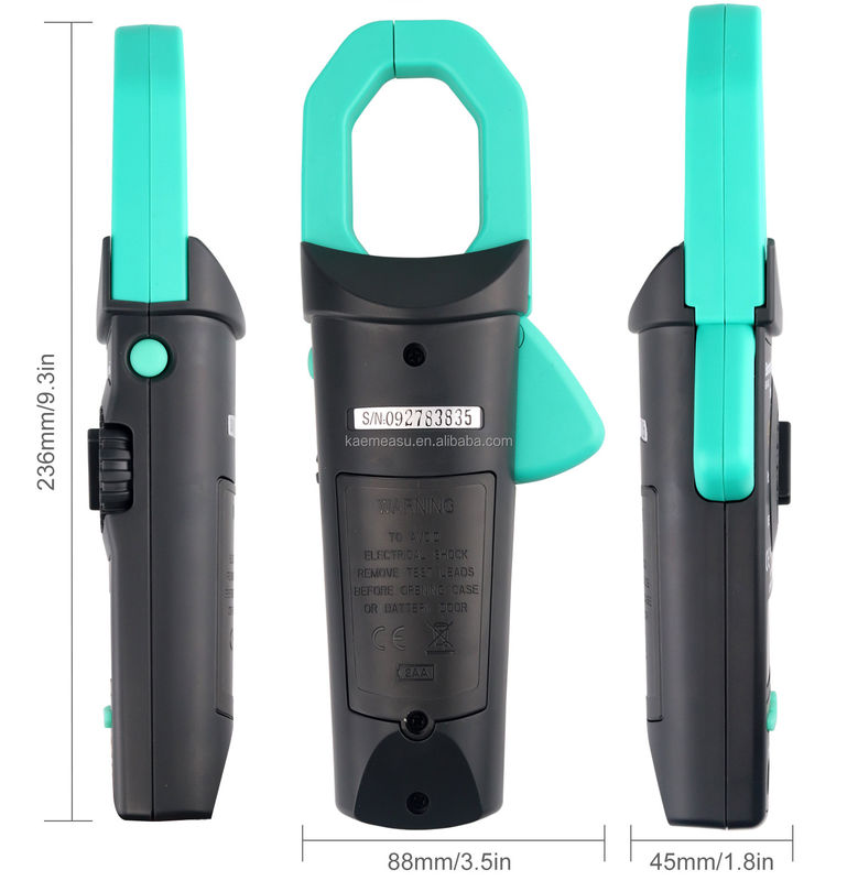 Big Clamp Multimeter T-RMS AC DC 1000V 1000A Diodo di prova di continuità Buzzer Digital Clamp Meters
