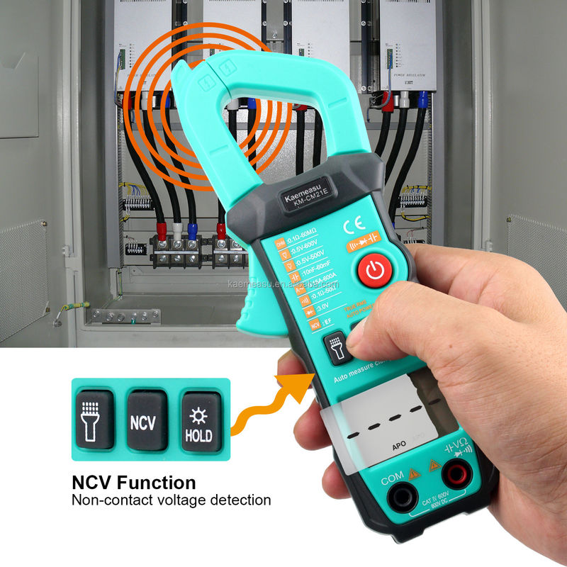 600A Misurazione della corrente Trms Voltaggio di gamma automatica Ammeter Hz Ohm Ncv Tester Multimetro Ampere Meter Clamp Meter 21E