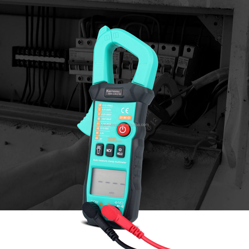 600A Misurazione della corrente Trms Voltaggio di gamma automatica Ammeter Hz Ohm Ncv Tester Multimetro Ampere Meter Clamp Meter 21E