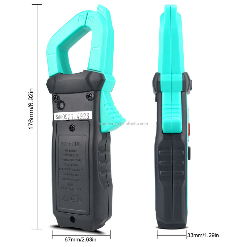600A Misurazione della corrente Trms Voltaggio di gamma automatica Ammeter Hz Ohm Ncv Tester Multimetro Ampere Meter Clamp Meter 21E