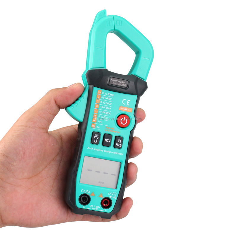 600A Misurazione della corrente Trms Voltaggio di gamma automatica Ammeter Hz Ohm Ncv Tester Multimetro Ampere Meter Clamp Meter 21E